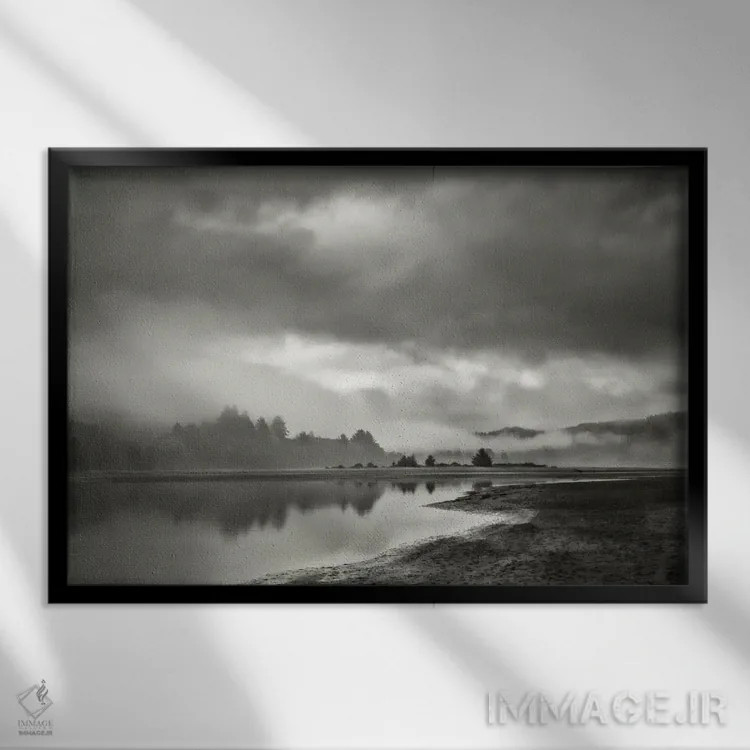 تابلو سپیدهدم خاموش اثر دان شوارتز - نمای قابدار مشکی