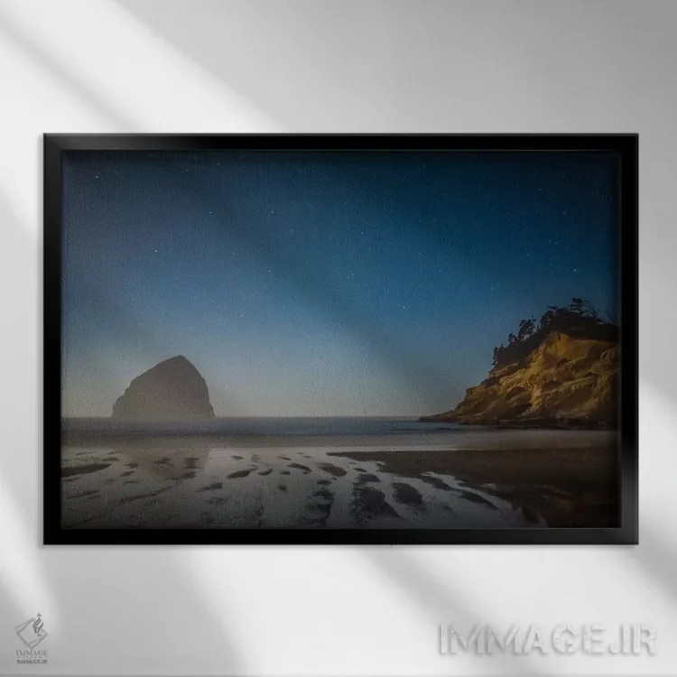 تابلو پدیدار شدن ستارگان اثر دان شوارتز - نمای قابدار مشکی