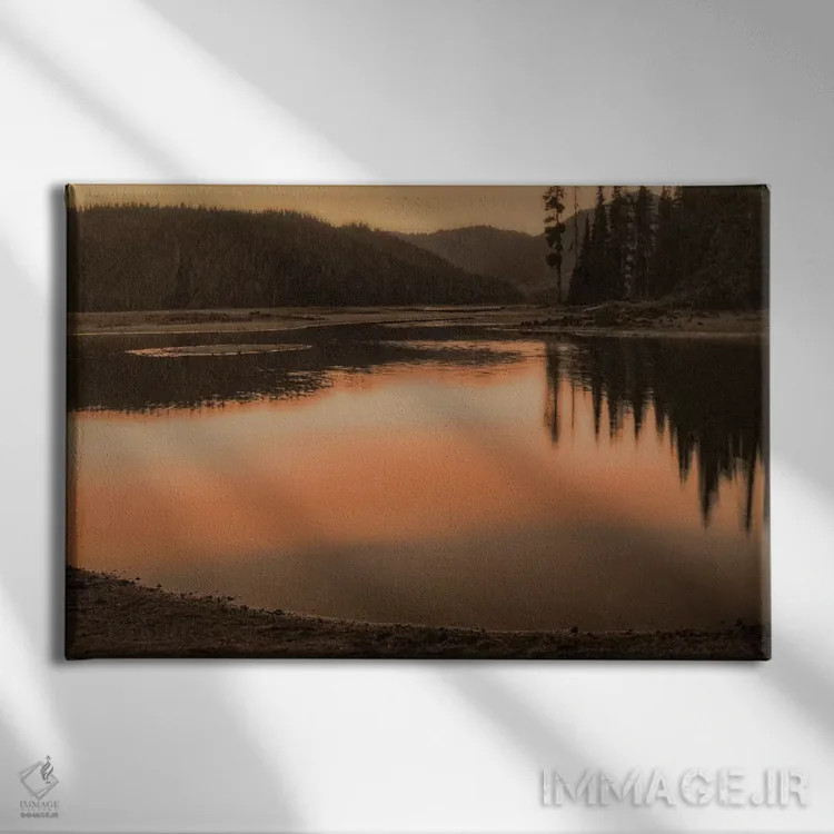 تابلو غروب دریاچه اسپارکس اثر دان شوارتز - نمای روبهرو روی دیوار