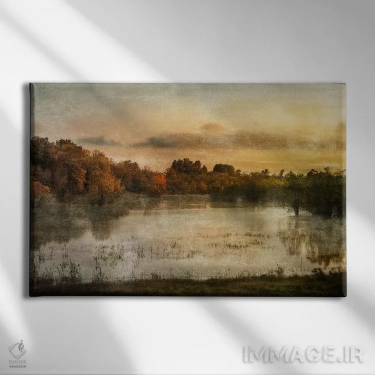 تابلو اراضی مرطوب بهاری اثر دان شوارتز - نمای روبهرو روی دیوار