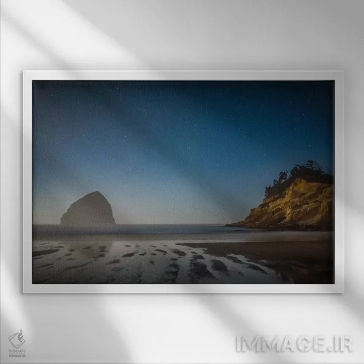 تابلو پدیدار شدن ستارگان اثر دان شوارتز - نمای قابدار سفید