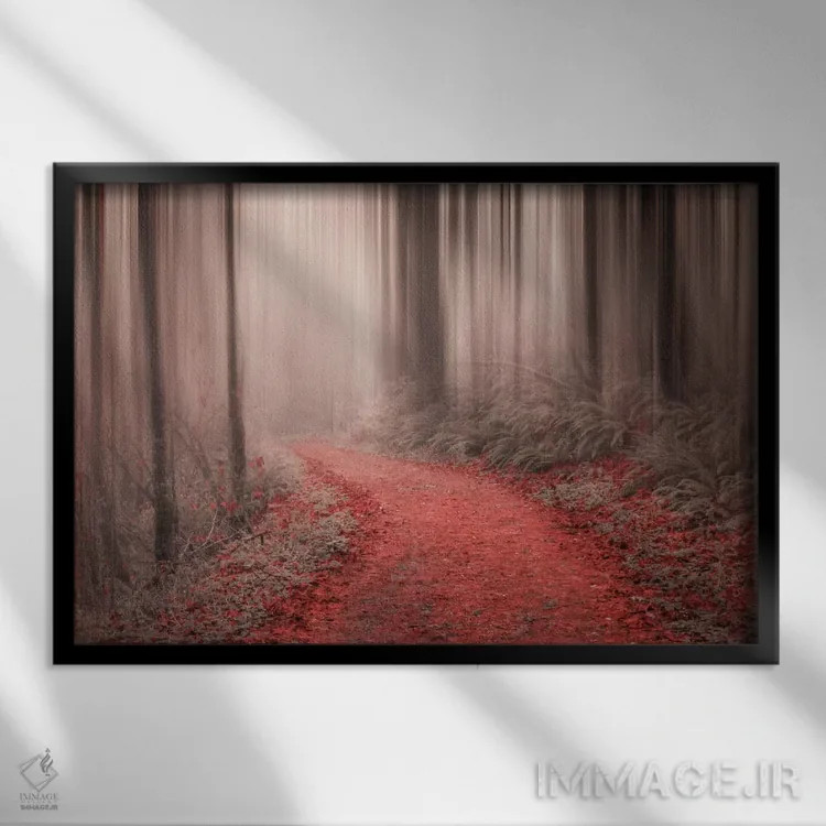 تابلو در دل جنگل سه اثر دان شوارتز - نمای قابدار مشکی