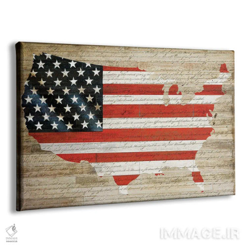 تابلو پرچم آمریکا اثر دنیلا سانتیاگو - نمای پرسپکتیو محصول