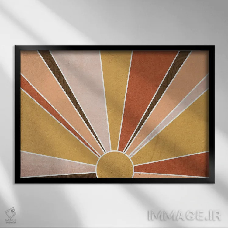 تابلو طلوع سدونا (نام مکان) اثر دنیلا سانتیاگو - نمای قابدار مشکی