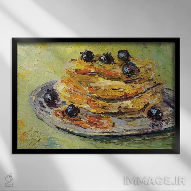 تابلو یکشنبه پنکیک اثر دانا سورکینا - نمای قابدار مشکی