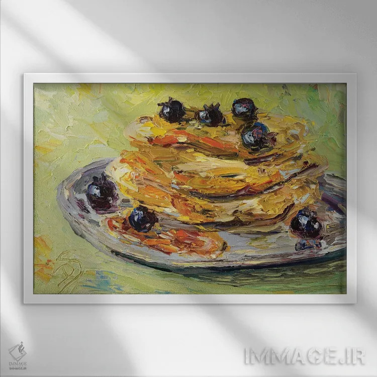 تابلو یکشنبه پنکیک اثر دانا سورکینا - نمای قابدار سفید