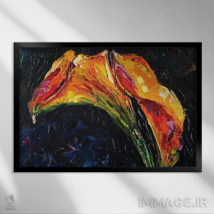 تابلو کالوس (پینه یا نوعی گیاه) اثر دانا سورکینا - نمای قابدار مشکی