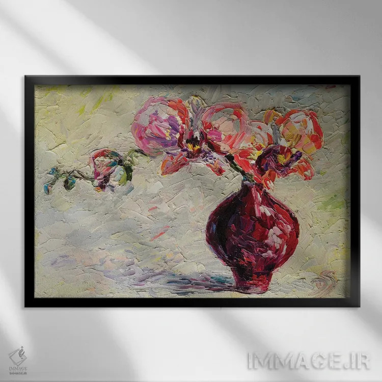 تابلو احساسات قرمز آمیخته اثر دانا سورکینا - نمای قابدار مشکی