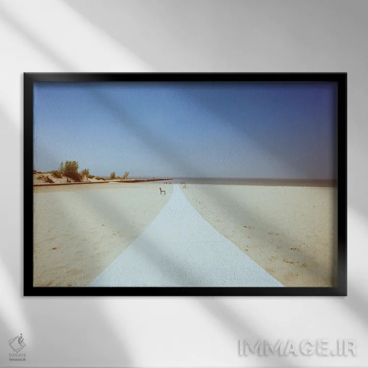 تابلو مسیر به سوی ساحل اثر دن اسپرول - نمای قابدار مشکی