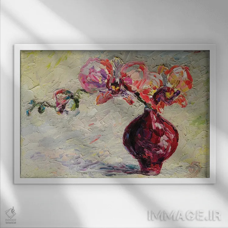 تابلو احساسات قرمز آمیخته اثر دانا سورکینا - نمای قابدار سفید