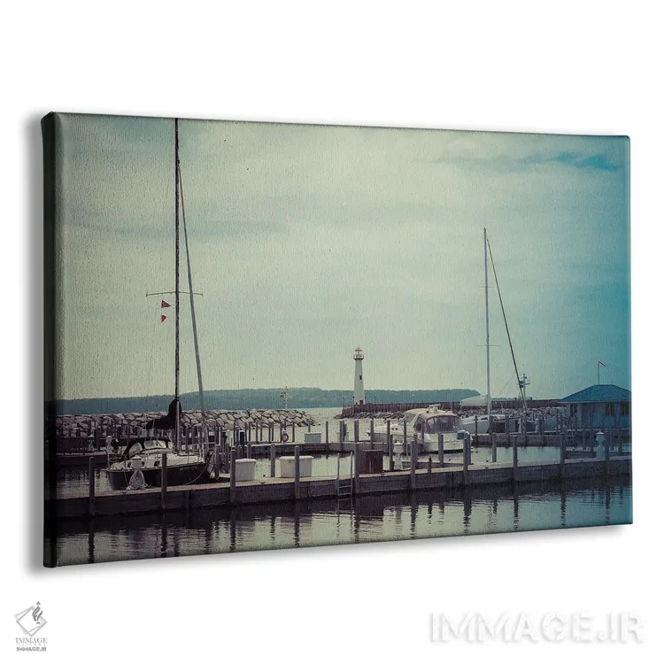 تابلو اسکله دریاچه میشیگان اثر دن اسپرول - نمای پرسپکتیو محصول