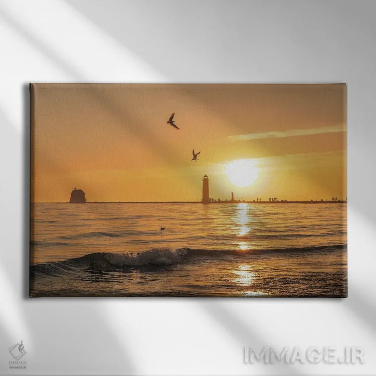 تابلو غروب گرند هیون اثر دن اسپرول - نمای روبهرو روی دیوار