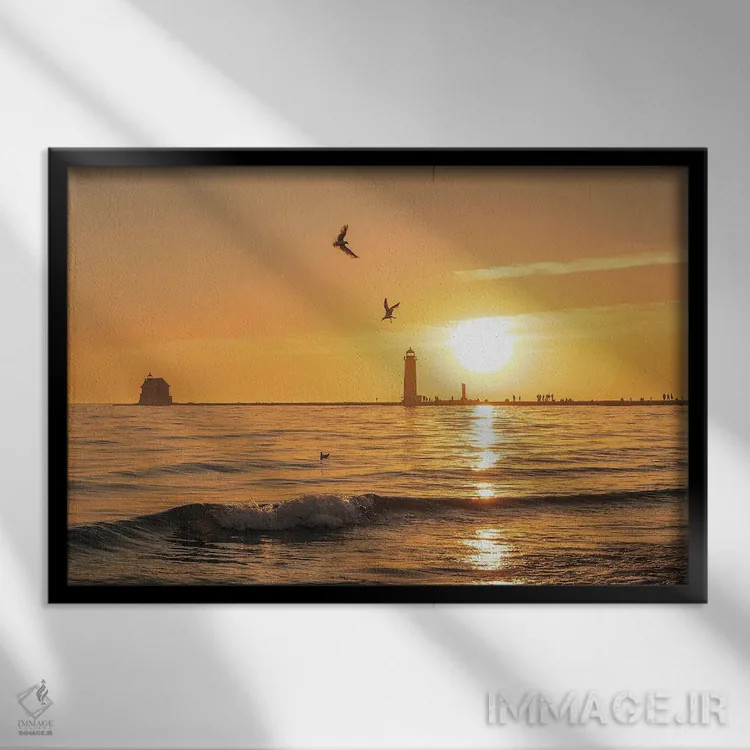 تابلو غروب گرند هیون اثر دن اسپرول - نمای قابدار مشکی