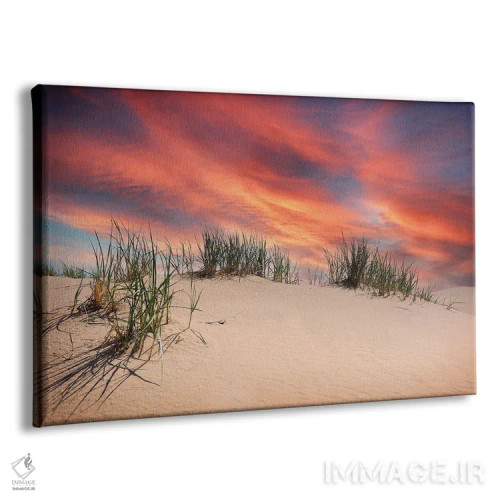 تابلو غروب تپههای شنی اثر دن اسپرول - نمای پرسپکتیو محصول