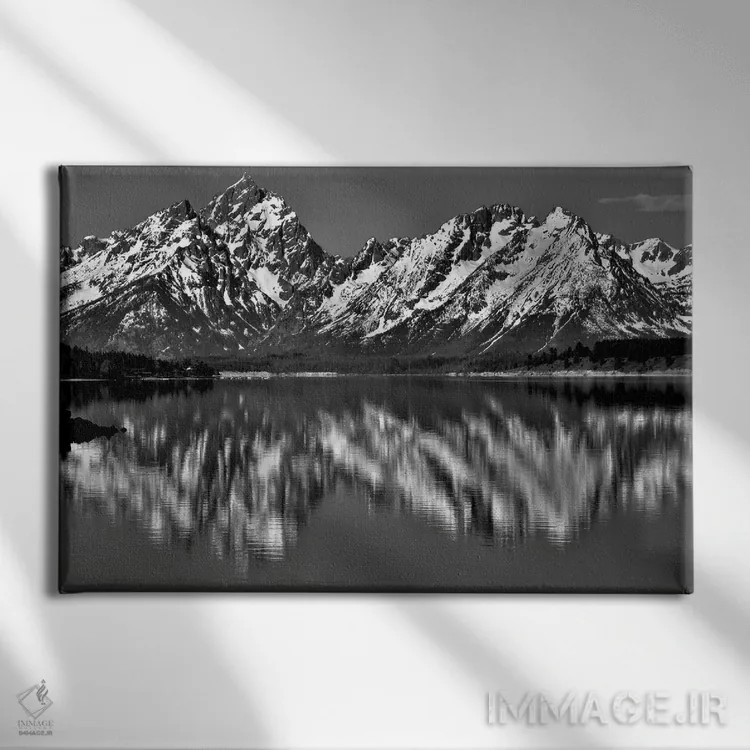 تابلو انعکاس چشمگیر تتون اثر دن اسپرول - نمای روبهرو روی دیوار