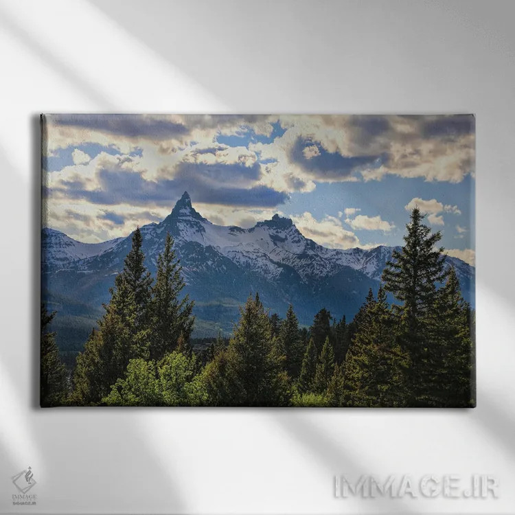 تابلو کوههای دندان خرس (بیردت) اثر دن اسپرول - نمای روبهرو روی دیوار