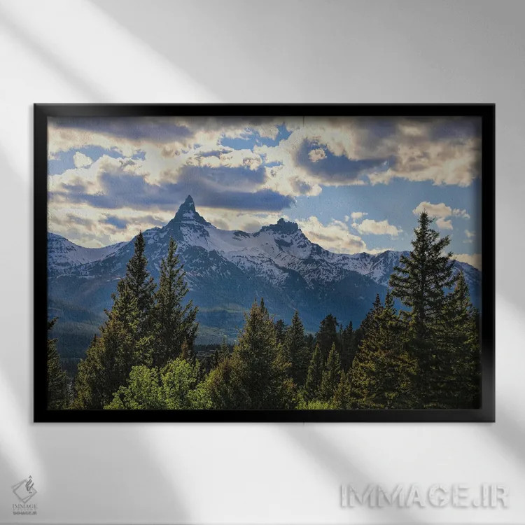 تابلو کوههای دندان خرس (بیردت) اثر دن اسپرول - نمای قابدار مشکی