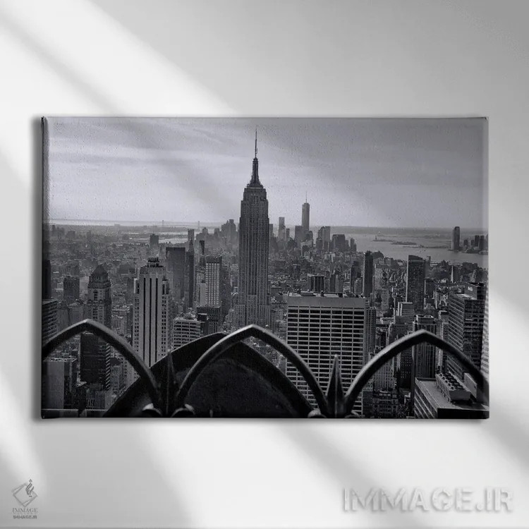 تابلو نیویورک نیویورک اثر دن اسپرول - نمای روبهرو روی دیوار