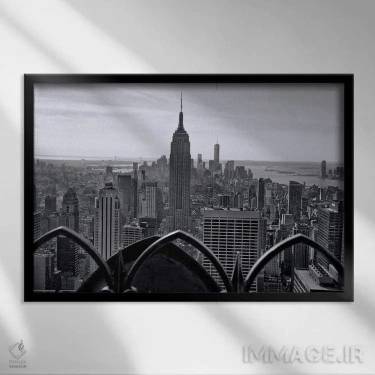 تابلو نیویورک نیویورک اثر دن اسپرول - نمای قابدار مشکی