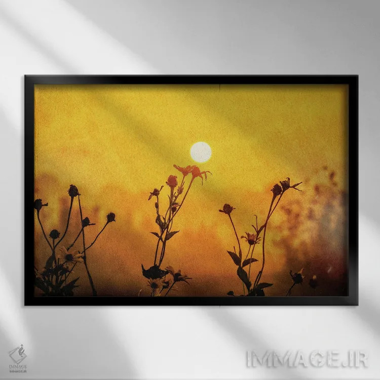 تابلو دشت طلوع اثر دن اسپرول - نمای قابدار مشکی