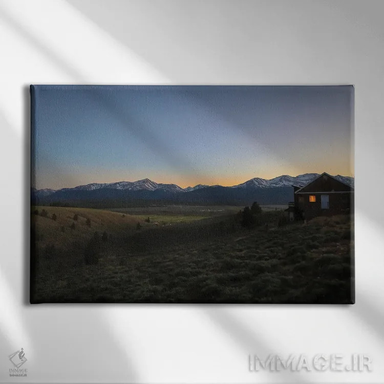 تابلو کلبه کوهستانی اثر دن اسپرول - نمای روبهرو روی دیوار