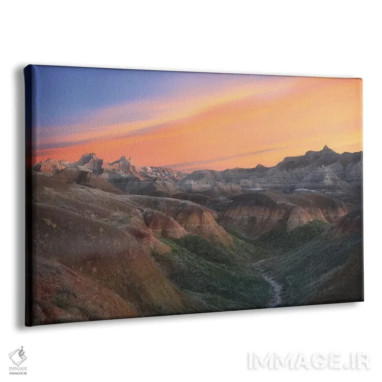 تابلو نمای طلوع بدلندز اثر دن اسپرول - نمای پرسپکتیو محصول