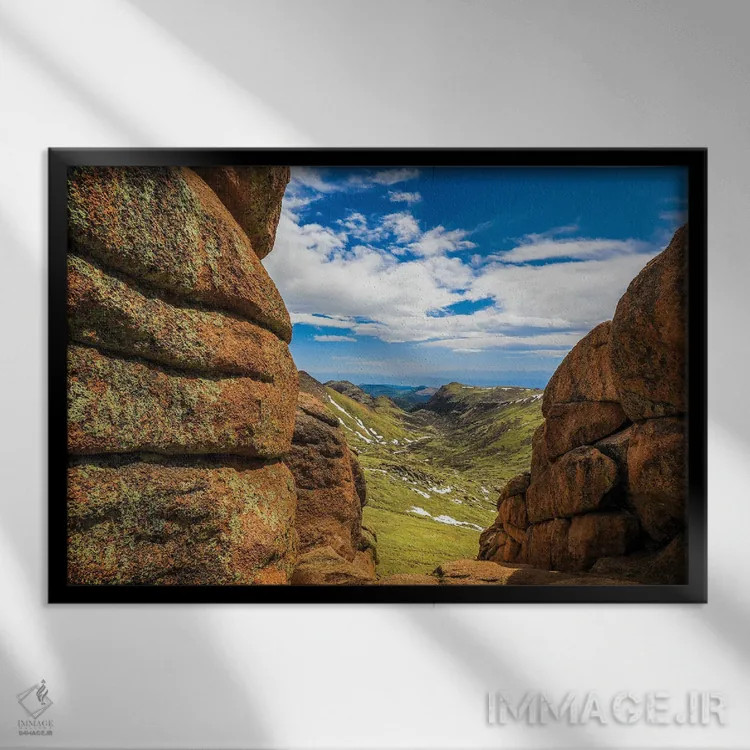 تابلو منظره پیکس پیک اثر دن اسپرول - نمای قابدار مشکی