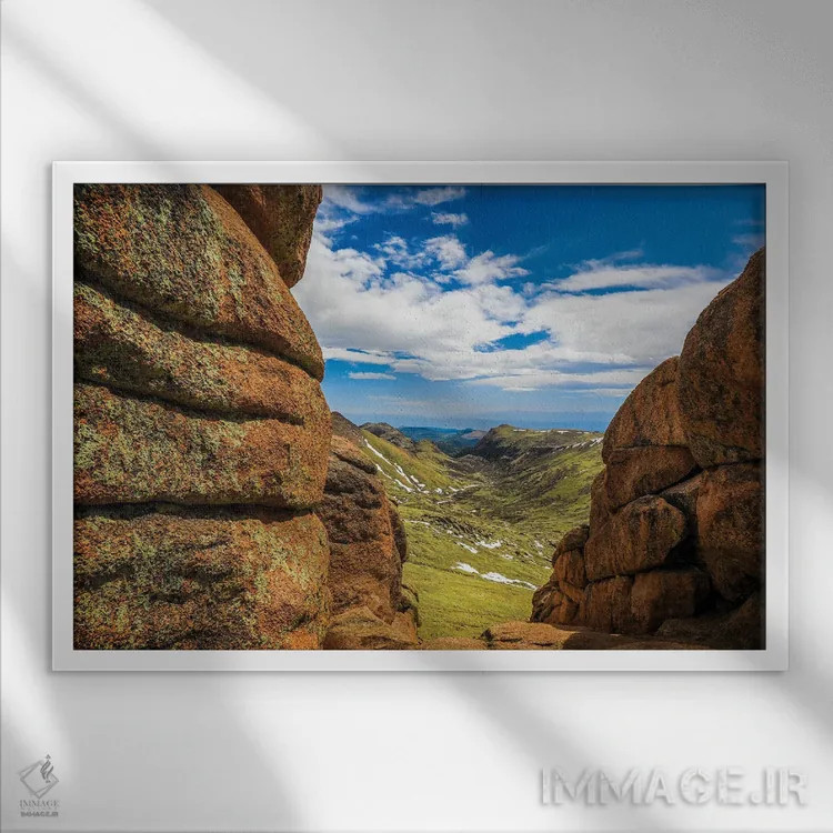 تابلو منظره پیکس پیک اثر دن اسپرول - نمای قابدار سفید