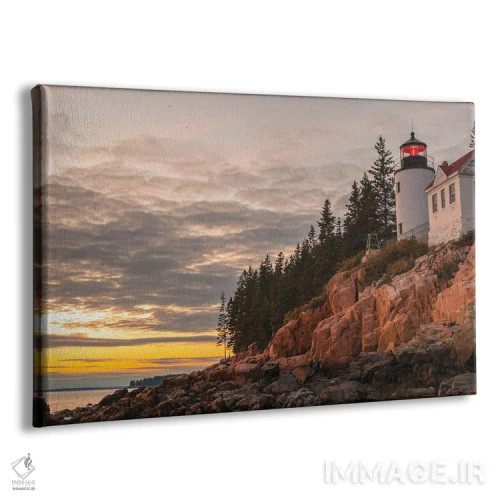 تابلو غروب فانوس دریایی بس هاربور اثر دن اسپرول - نمای پرسپکتیو محصول