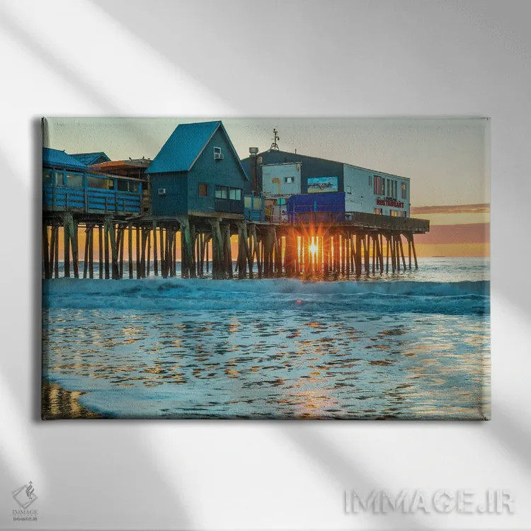 تابلو طلوع اسکله اورچرد قدیمی اثر دن اسپرول - نمای روبهرو روی دیوار