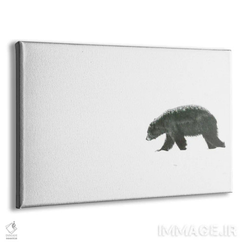 تابلو خرس مینیمال اثر دن اسپرول - نمای پرسپکتیو محصول