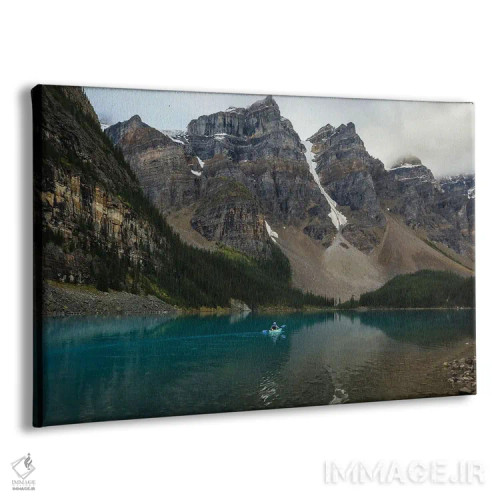 تابلو قایقران کایاک دریاچه مورن اثر دن اسپرول - نمای پرسپکتیو محصول