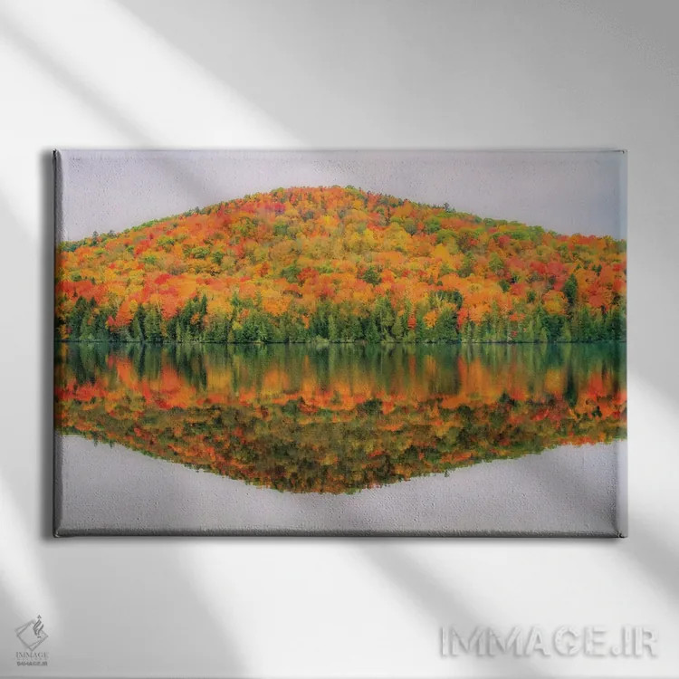 تابلو انعکاس پاییزی اثر دن اسپرول - نمای روبهرو روی دیوار