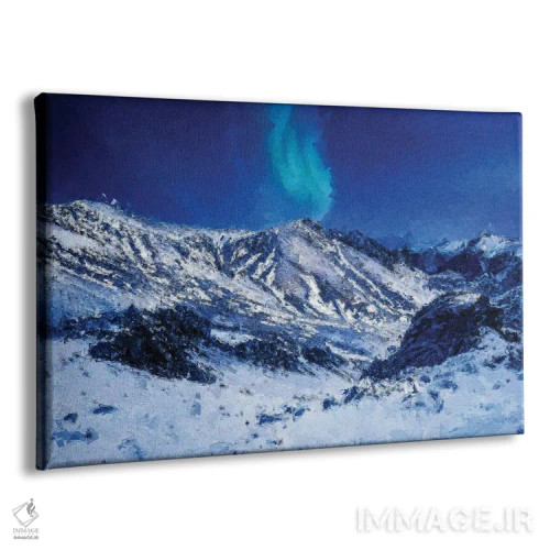 تابلو جادوی زمستان کوهستانی و شفق قطبی اثر دن اسپرول - نمای پرسپکتیو محصول