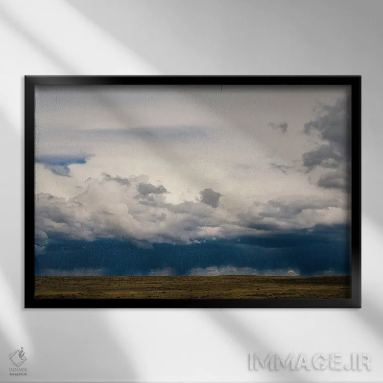 تابلو ابرهای طوفانی چشمگیر اثر دن اسپرول - نمای قابدار مشکی