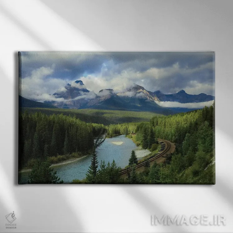 تابلو منحنی مورانت، کانادا اثر دن اسپرول - نمای روبهرو روی دیوار