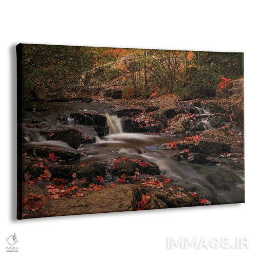 تابلو آبشارهای زیبای پاییزی اثر دن اسپرول - نمای پرسپکتیو محصول