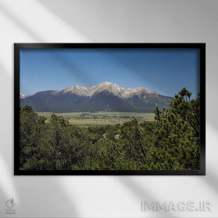 تابلو کوه پرینستون کلرادو اثر دن اسپرول - نمای قابدار مشکی