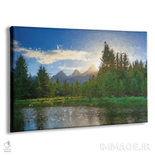 تابلو صبح بهاری بر فراز تتونها اثر دن اسپرول - نمای پرسپکتیو محصول