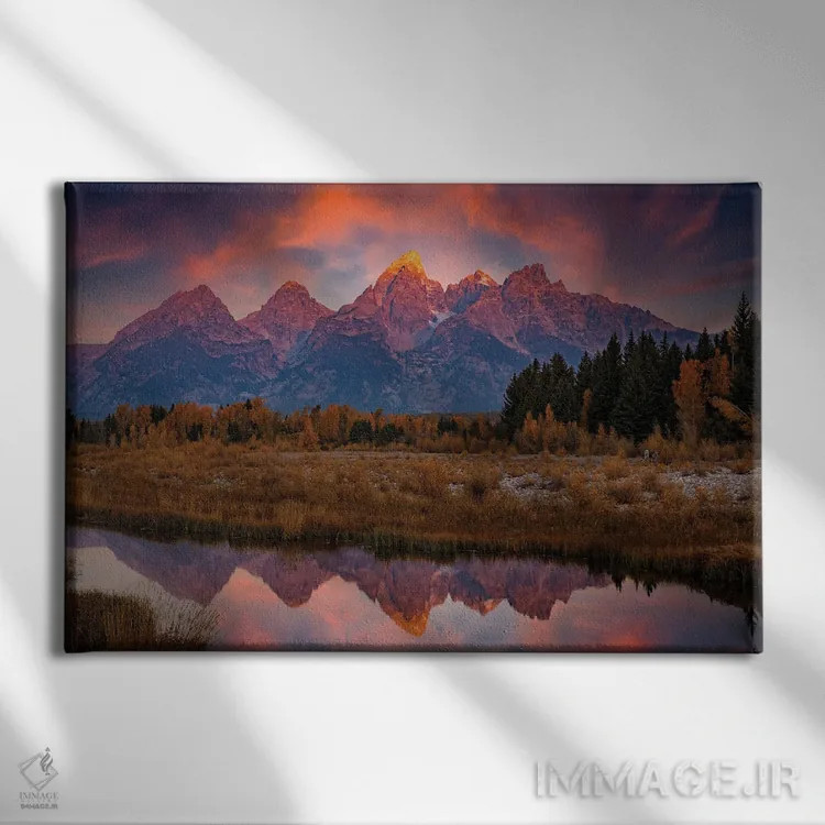 تابلو طلوع پاییزی در شواباکرز اثر دن اسپرول - نمای روبهرو روی دیوار