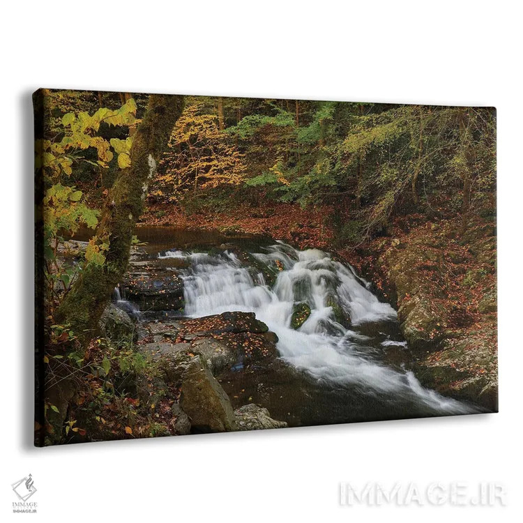 تابلو آبشار کوههای اسموکی در پاییز اثر دن اسپرول - نمای پرسپکتیو محصول