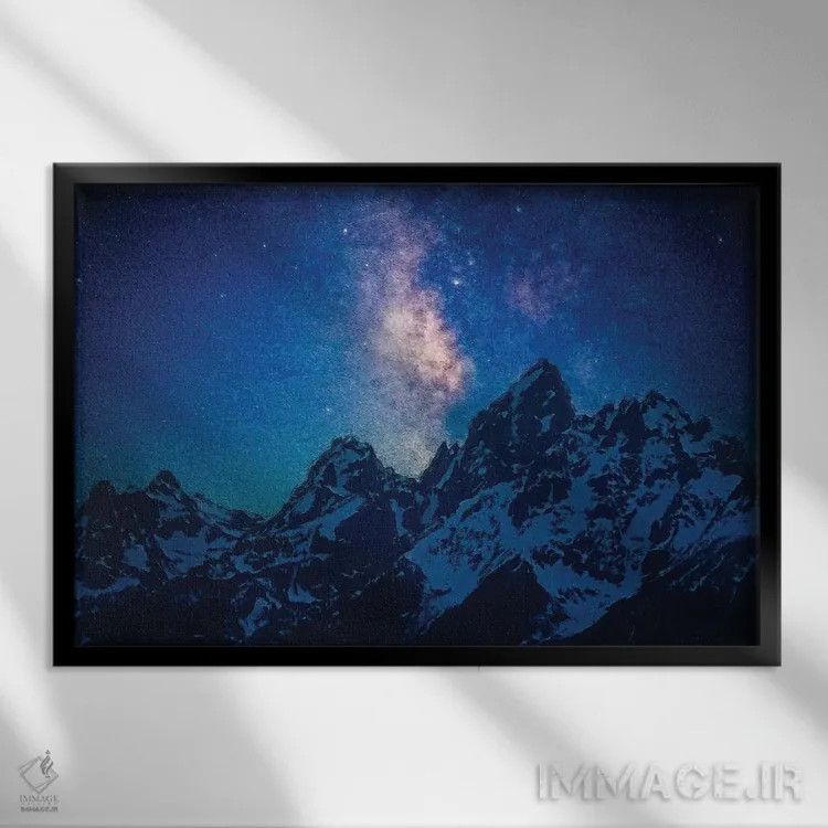 تابلو راه شیری گرند تتون اثر دن اسپرول - نمای قابدار مشکی