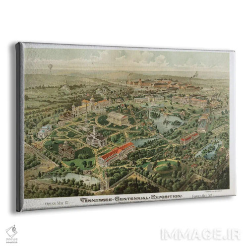 تابلو نمایشگاه صدسالگی تنسی، نشویل، ۱۸۹۷ اثر دن اسپرول - نمای پرسپکتیو محصول