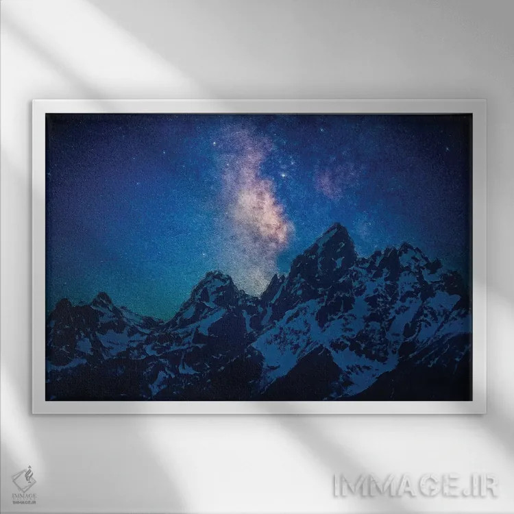 تابلو راه شیری گرند تتون اثر دن اسپرول - نمای قابدار سفید