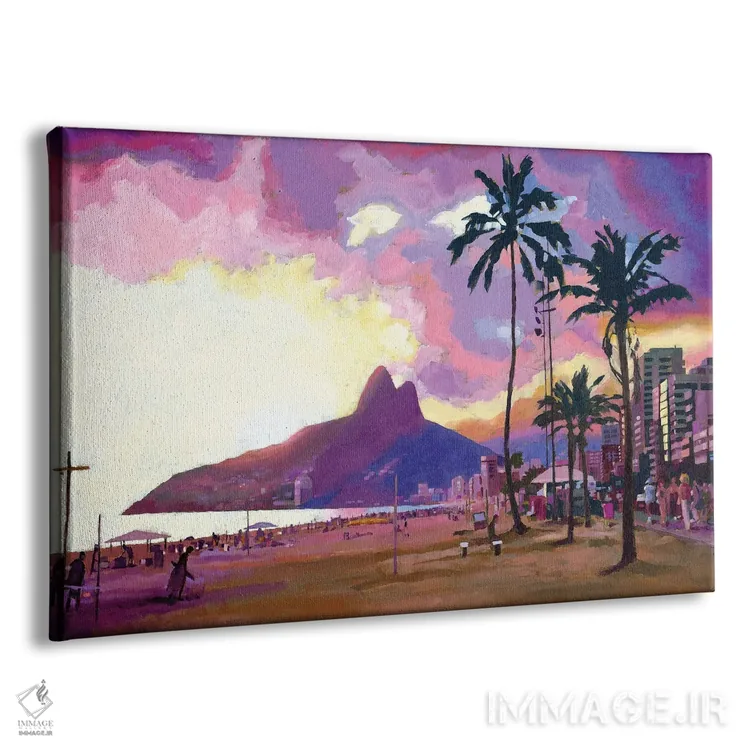 تابلو غروب ایپانما (برزیل) اثر داگلاس سیمونسون - نمای پرسپکتیو محصول