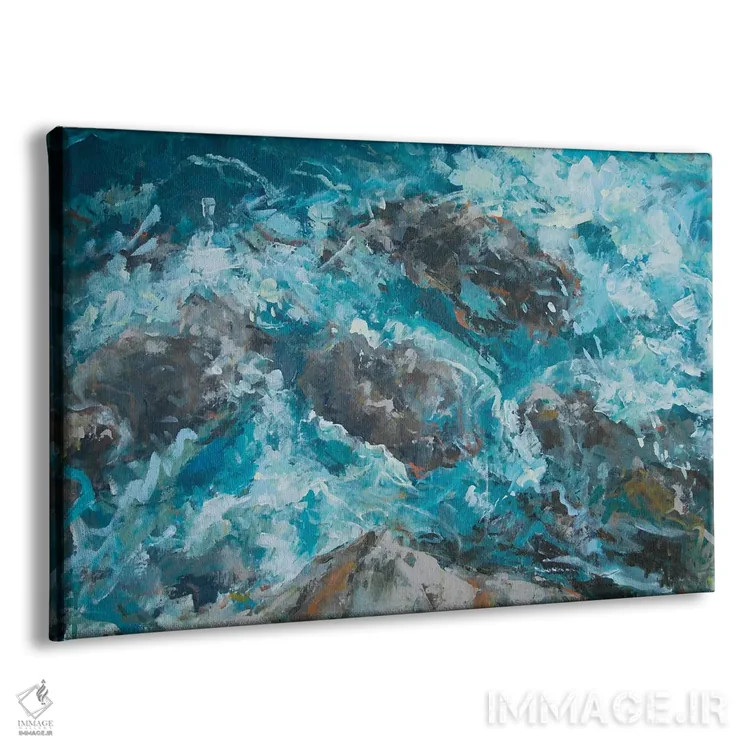 تابلو آبها و صخرههای دریای اژه اثر باورا آسهوا - نمای پرسپکتیو محصول