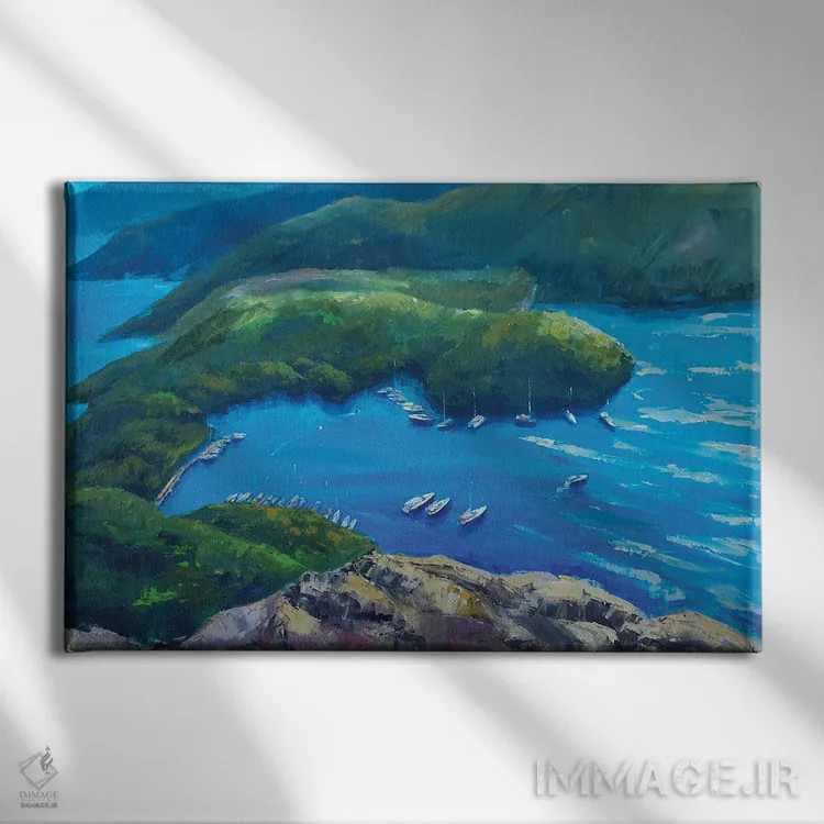 تابلو خلیج کپی کریک اثر باورا آسهوا - نمای روبهرو روی دیوار