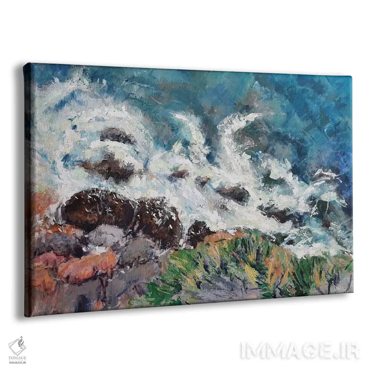 تابلو آبها و صخرههای خلیج سار سالا اثر باورا آسهوا - نمای پرسپکتیو محصول