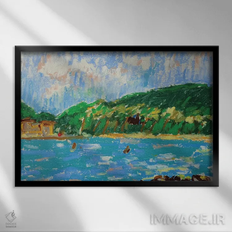 تابلو بهشت گرمسیری اثر باورا آسهوا - نمای قابدار مشکی