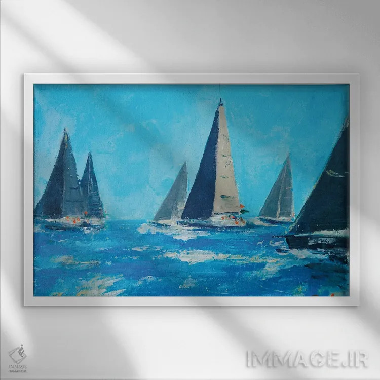 تابلو برد یا برد! اثر باورا آسهوا - نمای قابدار سفید